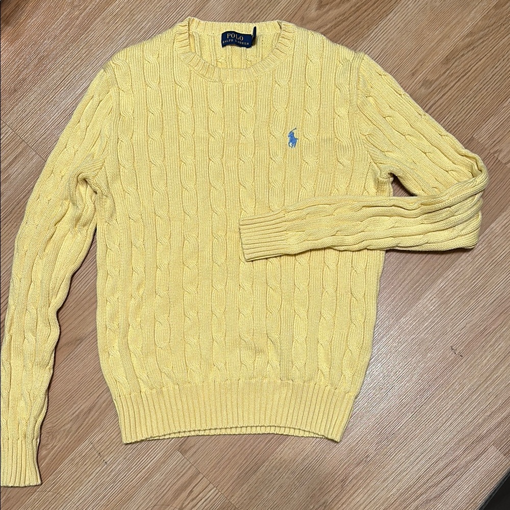 Polo by Ralph Lauren Yellow Cable Knit Sweater